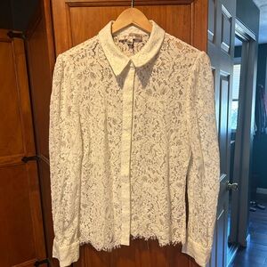 Wonderful lace boho  top! Off white